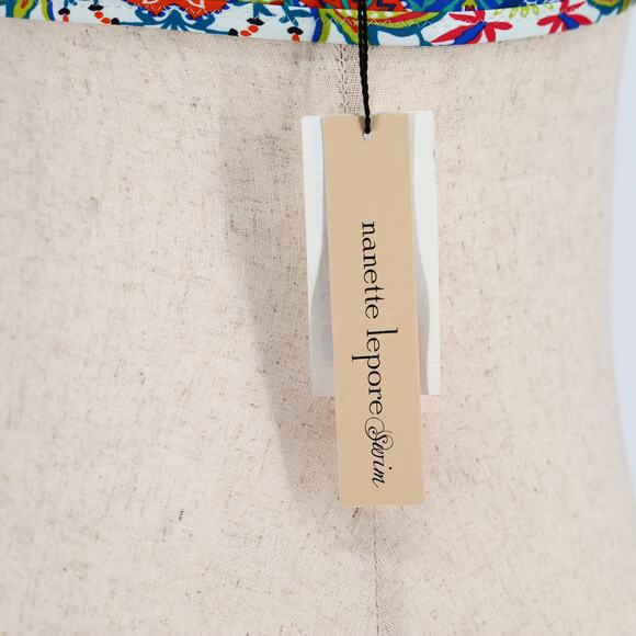 Nanette Lepore Patchwork Enchantress Swimsuit Set Bikini Top/Bottom Size US 12 - Picture 3 of 7